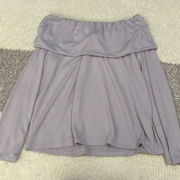 LOFT Lavender Off-Shoulder Top - Picture 2 of 5